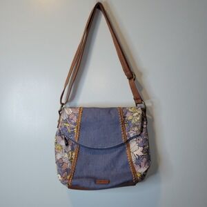 Sakroots, Foldover Crossbody,‎ Shaddow Flower Pot, Boho, Hippy, Earthy